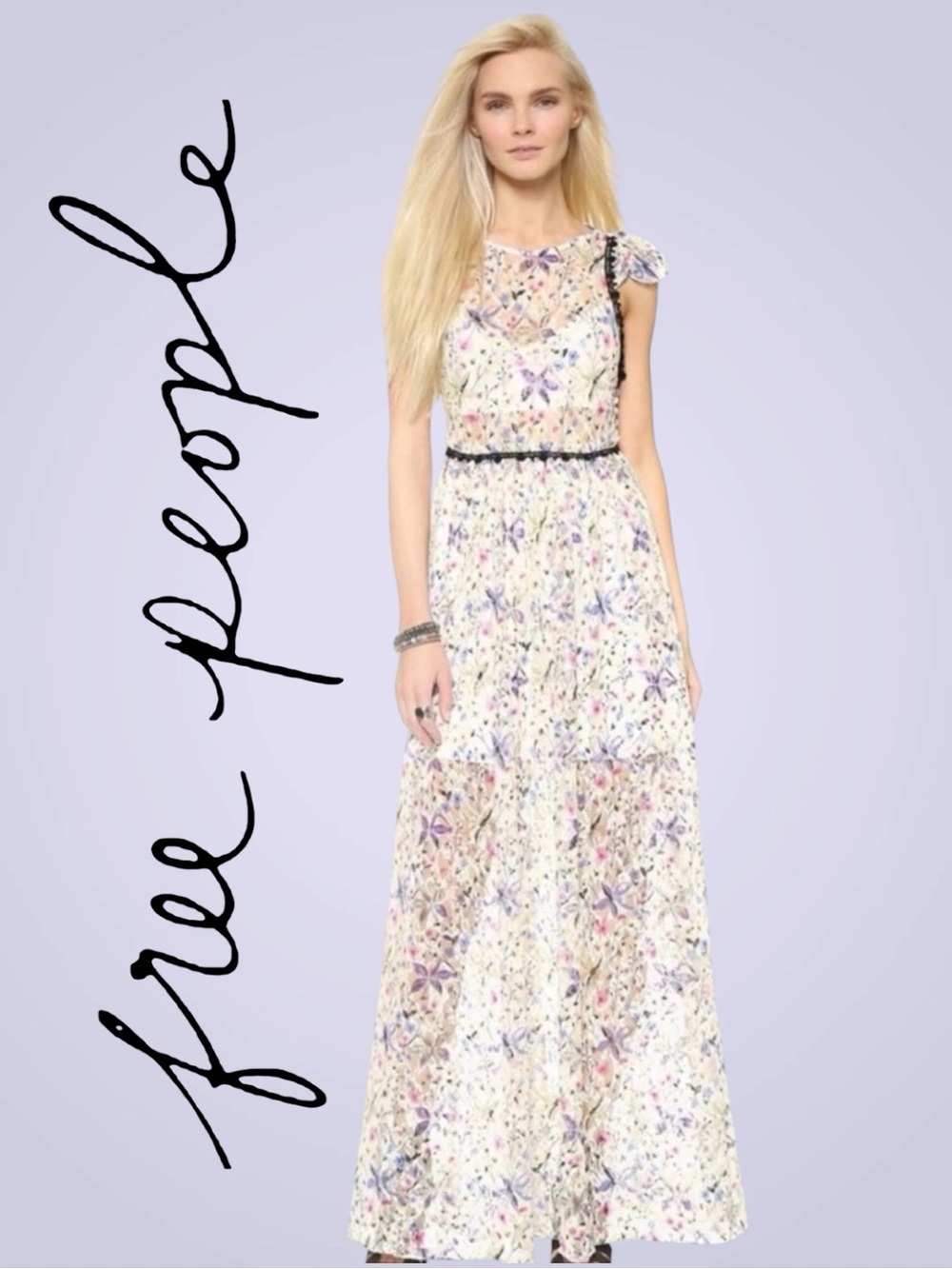 Free People • Cherry Blossom Maxi Dress || Size 8